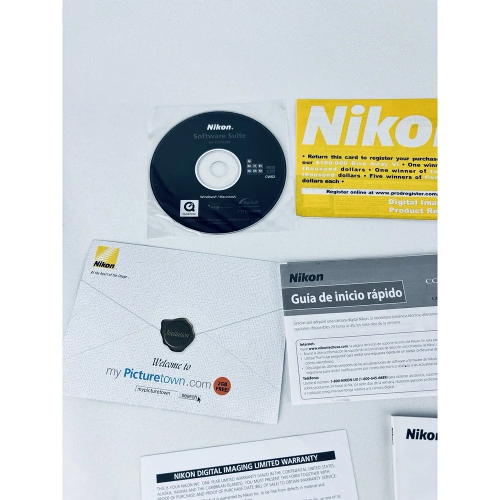 Nikon CoolPix L18 L16 Digital Camera User Guide Manual - Quick Start Strap CD ++